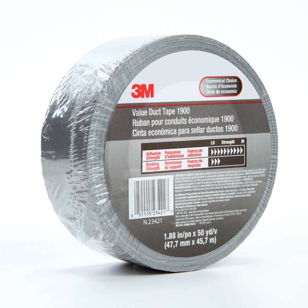 3M Duct Tape, 5.8 Mil, 2"x50 yds., Silver, PK24 T9871900